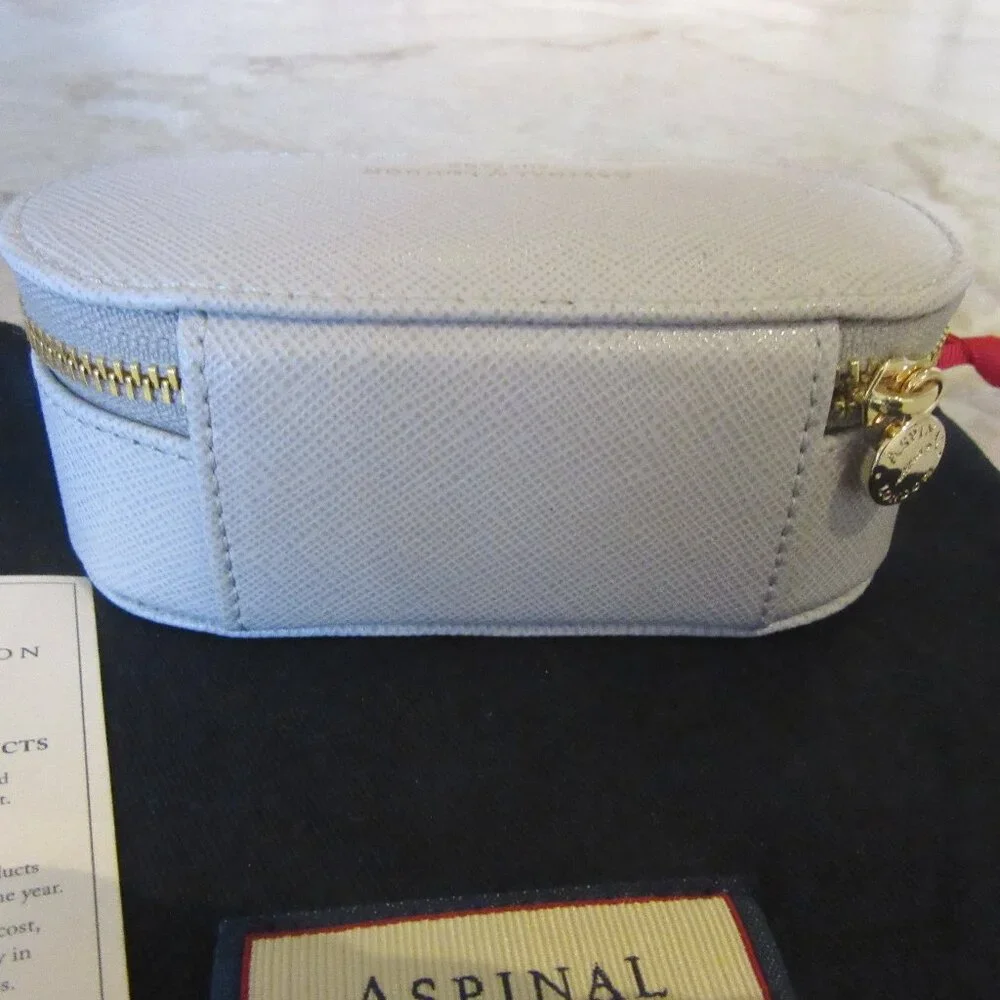 Aspinal of London "Tidy All" Light Grey Saffiano Leather NWOT MSRP $165 - Picture 3 of 10